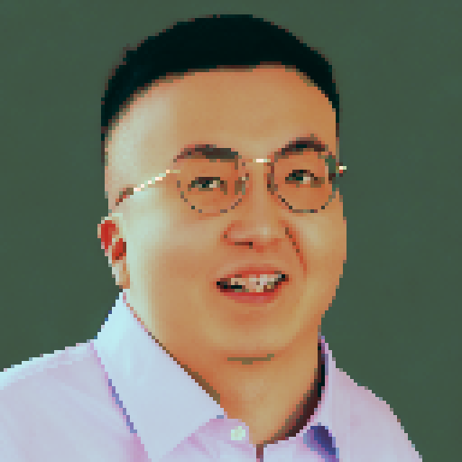 A neon-haired, leather-clad avatar with glowing blue eyes, perched atop a towering skyscraper surrounded by holographic advertisements and a bustling cityscape, rendered in vibrant anime style