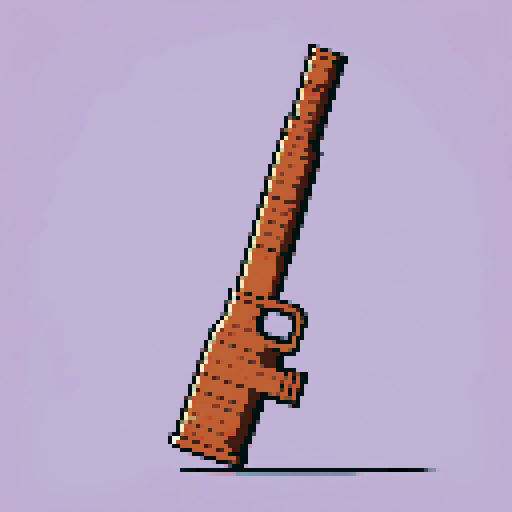 oak barrel in the shape of a rifle. on a solid color background so I can easily remove the background