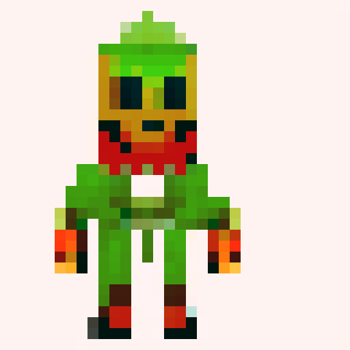 sprite, full body, game sprite, frogman warrior holding a spear