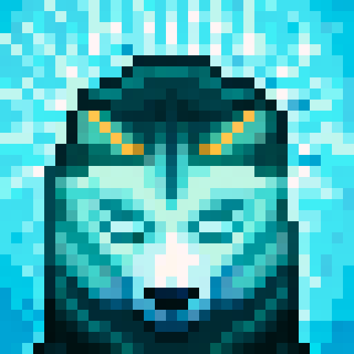 wolf avatar, portrait, glowing eyes, sexy