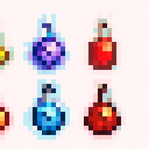 Magical spell potions, dungeons and dragons, lab scientist experiment.