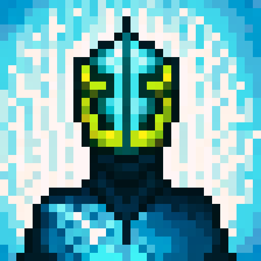 helmets with intricate designs, vibrant colors, and glossy finishes, featuring game icons like swords, shields, and magic wands, rendered in 32x32 pixel art style with sharp edges and limited color palette, ensuring accurate sRGB color representation, showcasing the skillful artistry of close-up portraits