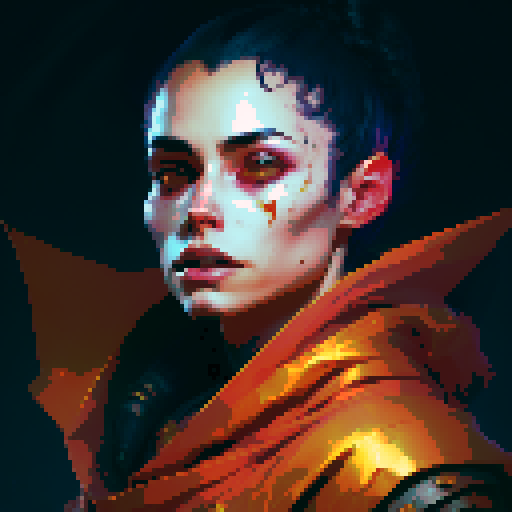 Dark Evil Wizard with black hair and bright eyes, wearing a red and black robe with golden-trimmed lining, conjuring a blazing fireball in a fantasy RPG style