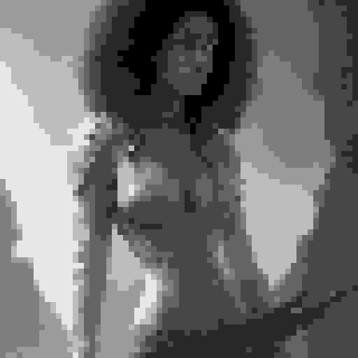 lustful temptress, skin tight lace, deep v-neck crop top, intricate druidic staff, pixel art, sRGB