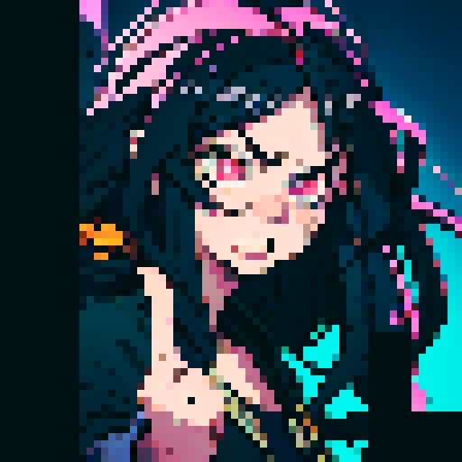 long-haired man, disheveled appearance, wide-eyed, frenetic energy, flushed cheeks, erratic movements, twitching, dilated pupils, sleep-deprived, dark circles under eyes, animated expressions, exaggerated hand gestures, vibrant colors, jagged edges, pixelated representation, 8-bit aesthetic, retro-inspired, sRGB color palette