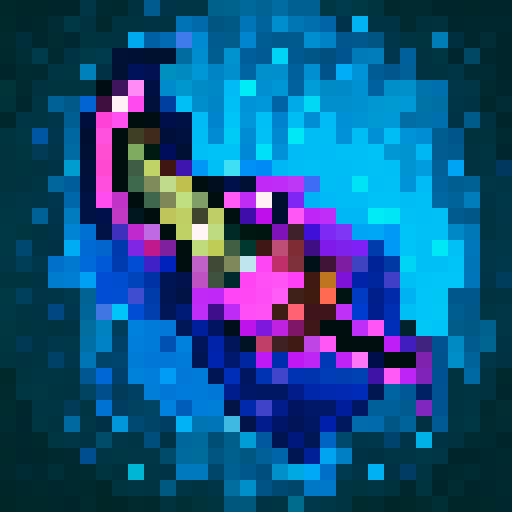 dagger, purple poison dripping, game icon, 32x32 pixel art, sRGB, skill art, close up, portrait, black background