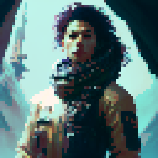 psychotic, muscular boss, tongue sticking out, eyes on fire, wild brown hair, blue jumpsuit, carrying 2 katanas in each of his hands, fantasy RPG