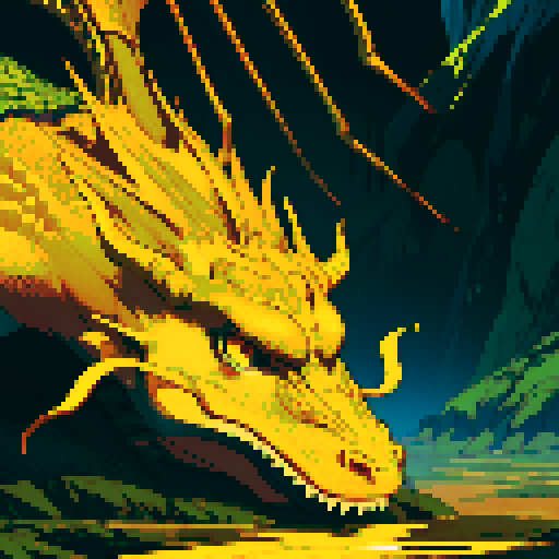 dragon, hoard of gold, cavern, dragon laying on pile of gold, dragon lounging