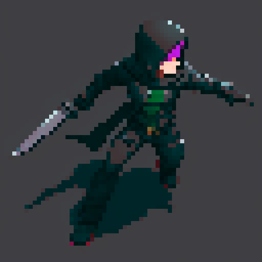 Game character rogue-like game with top view, regular guy with weapon, cyberpunk, gray background, 16-bit, control time abilities, gray background, running animation, running state, runs