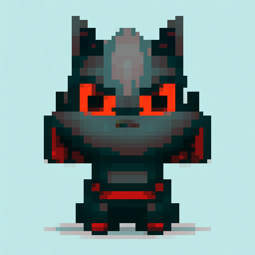 A fire imp. furry and gremlin-like. grey background