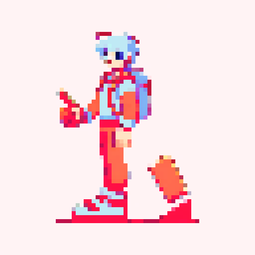 pixel art with a white background and a contour for the shape