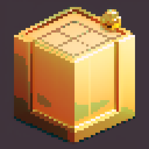 Golden coin, glimmering with a radiant hue, nestled among other game assets, awaiting its transformation into a pixel art icon for a casual game