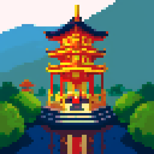 have pagoda in background