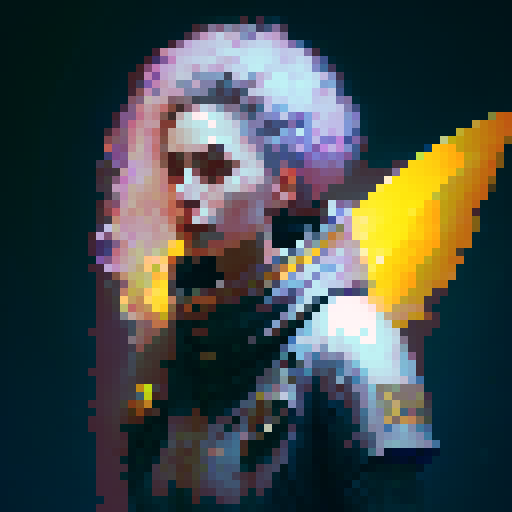 create a lightning element heavenly wizard with a sapphire inspired color palette casting a revival spell. use the colors blue, yellow, black, white and orange