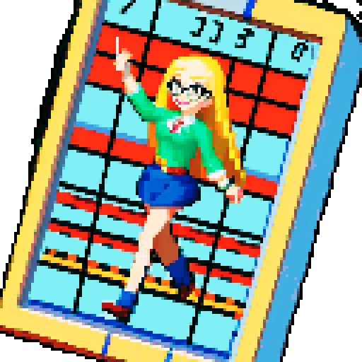 Smart girl with glasses, decently dressed with average breasts in clothes, mathematics, playful, cheerful, smiling, with a pointer in her hand, full length, long blond hair