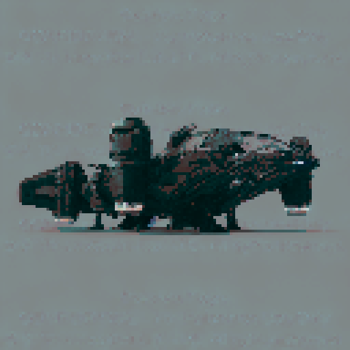 pixel art silver spaceship