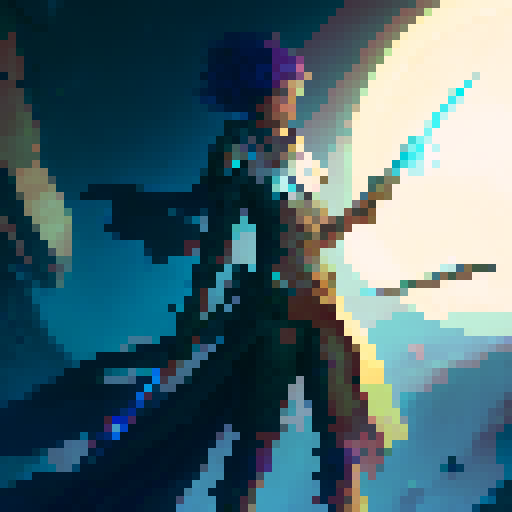 battle mage, wielding a staff with an orb on top, cartoon person, 2d game art, thick outline, pixel perfect