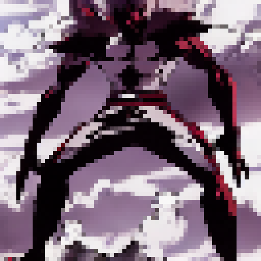 Garou, with godlike strength, stands atop a mountain peak, his silver hair flowing in the wind as he prepares to strike his opponent with his anime-style martial arts moves.