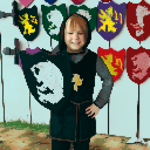 Knight with lava and volcano behind