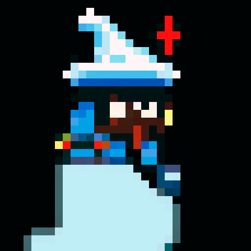 I need an idle animation for this 16x16 wizard

