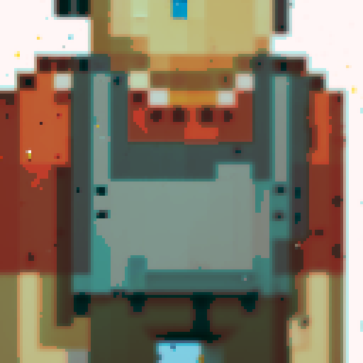 construction worker, yellow hard hat, pixel art, vibrant colors, sharp lines, retro aesthetic