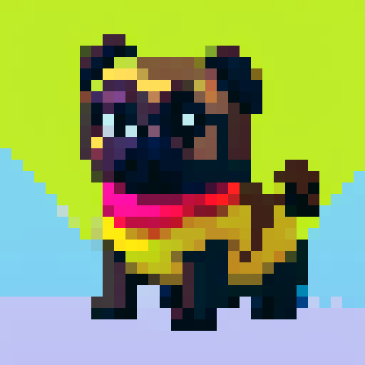 A pug dog