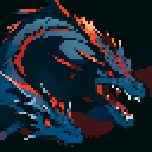dark dragon with blood eyes