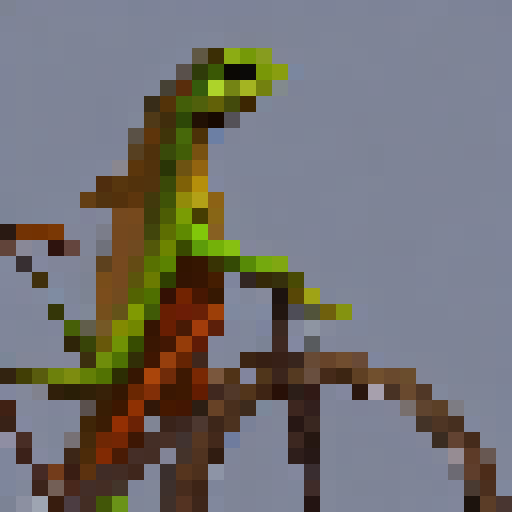 lizard pixel on bike