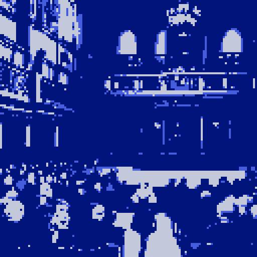 German house of parliament, eye level, wide shot, members of parliament, pixel art style, sRGB
