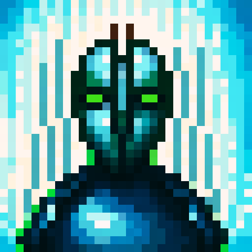 weapon, game icon, 32x32 pixel art, sRGB, skill art, close up, portrait, sharp edges, metallic sheen, intricate engravings, glowing gemstone, intense shadows, dynamic lighting, vibrant colors, detailed textures, fine brush strokes, stylized proportions, powerful aura