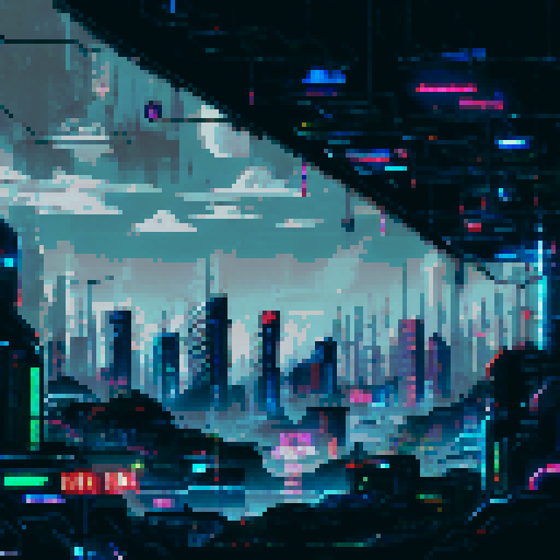 cool cyberpunk city