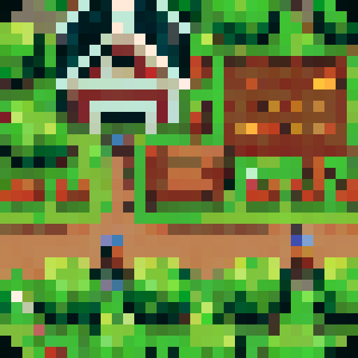 Tree for game, dark outlines