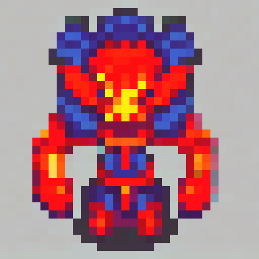 Demon sprite, red colors