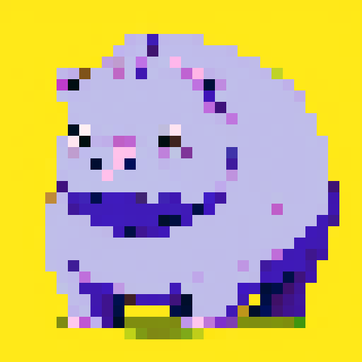 anime style hippo portrait.