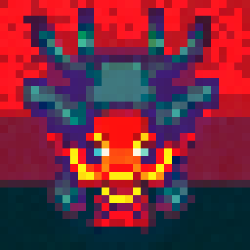 Devil sprite, red colors, demonic, dark colors