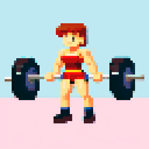 Muscular figure lifting weights