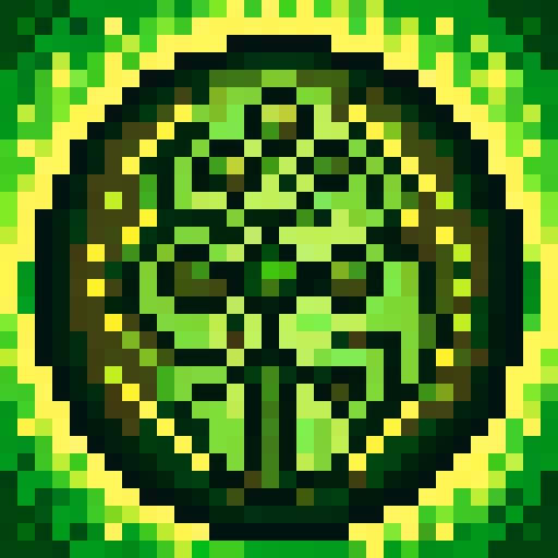 A druid spell icon for an RPG video game, twisting vines and nature themes, green and brown colors