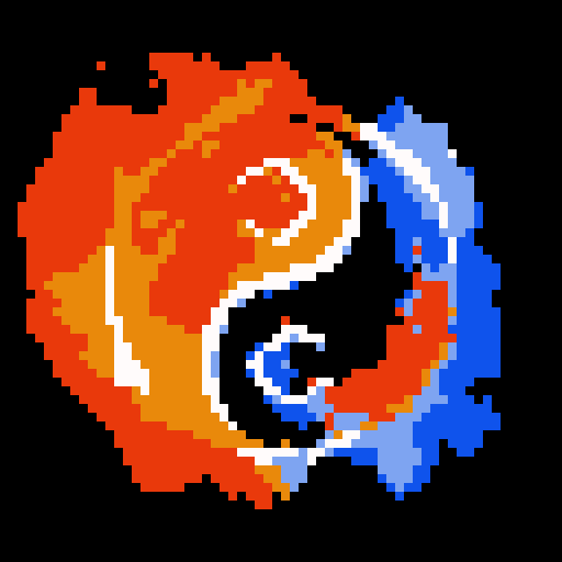 Create images with twinflames incorporated in the painting of yin and yang symbol?