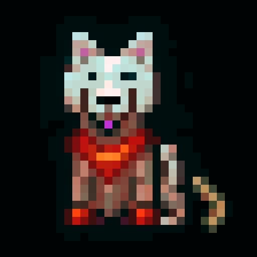 Please generate various versions of a snowdog, like a husky dog character that has different varying traits. For instance fur color, wearing clothing items like jewlery or hats or necklaces.