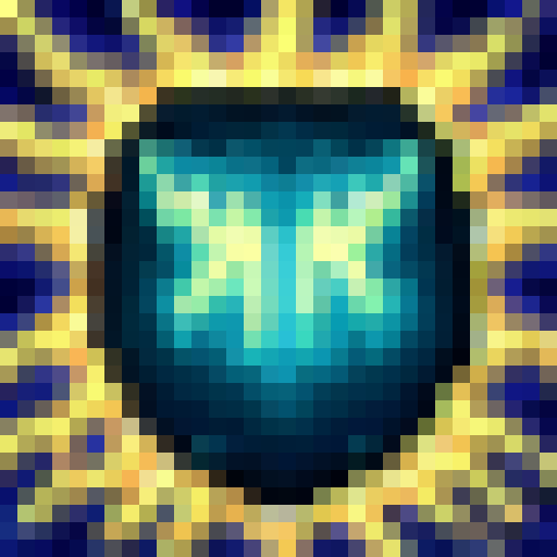 Fiery demon summoning lightning bolts and wielding a pitchfork with glowing red eyes in 32x32 pixel art style.