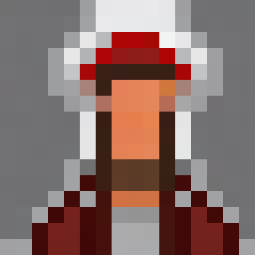 steampunk young man, red coat, red hat, 2D game stance, pixel art, sRGB, full body