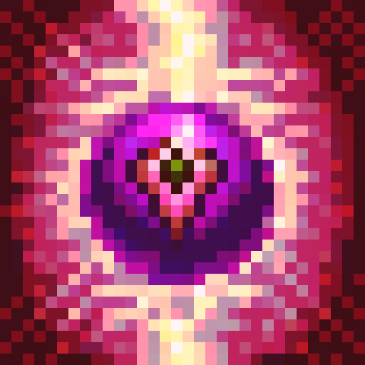 purple gem on a pink background