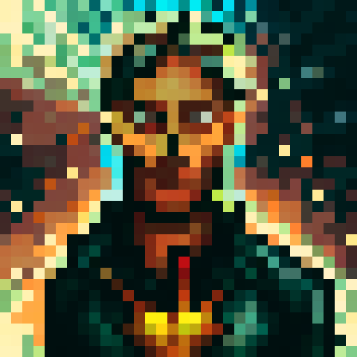 The character from the reference image, swinging a post apocalyptic/ scavenged looking large heavy hammer that's rocket powered from one side. he is thrusting the hammer up from the ground to the right, the background is a desolate abandoned city. use a similar color palette from the reference image