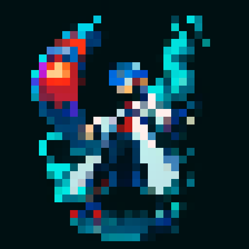 A full body character, an evil doctor wearing a lab coat, megaman style, retro