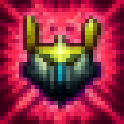 "Overwatch's stop sign rendered in vivid fantasy colors, featuring simple but striking skill art, in a close-up portrait icon format with a 32x32 pixel art style."