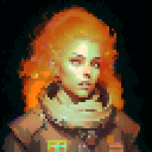 Please improve on the reference image by cleaning up the art, add more detail to the clothing, skin and hair