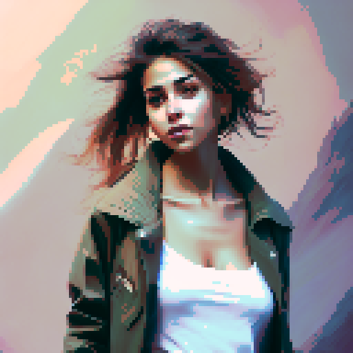 beautiful Latina young woman, bobcut, strapless shirt, jeans, high heels, beach, smile