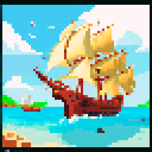 16th century carrack sailing the sea during sunny weather