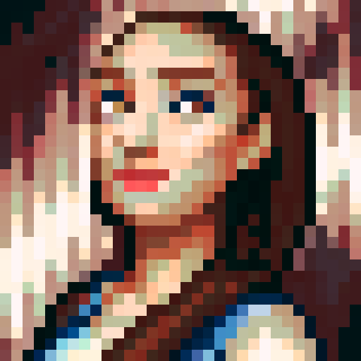 The girl in the image has a friendly and approachable facial expression with a gentle smile. Her hair is light brown with highlights, styled in a loose, wavy manner that partially covers her face. Her eyes appear to be hazel, complemented by natural makeup that enhances her features subtly.

Her skin tone is fair with a healthy glow. She does not have any visible facial hair, and her face shape is oval.

For her attire, she is wearing a layered outfit consisting of a beige tank top underneath a 