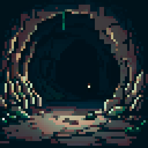 cave with no flowers or anything else. Just a cave entrnace